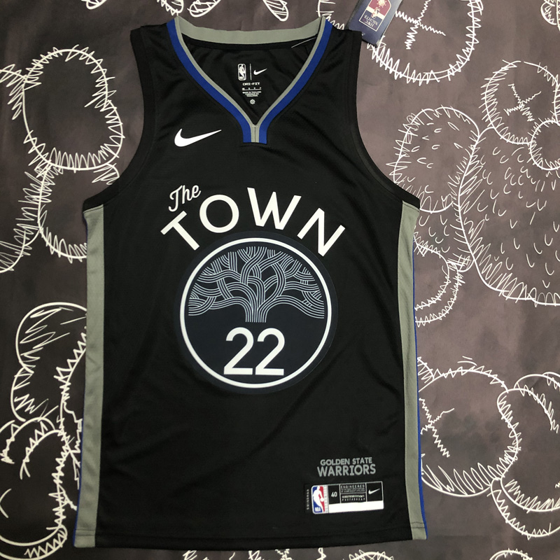 2020 Warriors WIGGINS #22 Black Grey Top Qualit...
