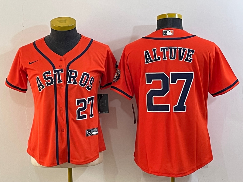 Houston Astros Women's baseball jersey ALTUVE 27 fans edition