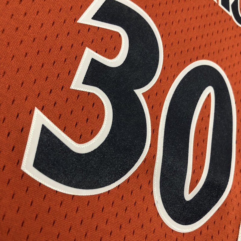 2010 WARRIORS CURRY #30 Orange Retro Top Qualit...