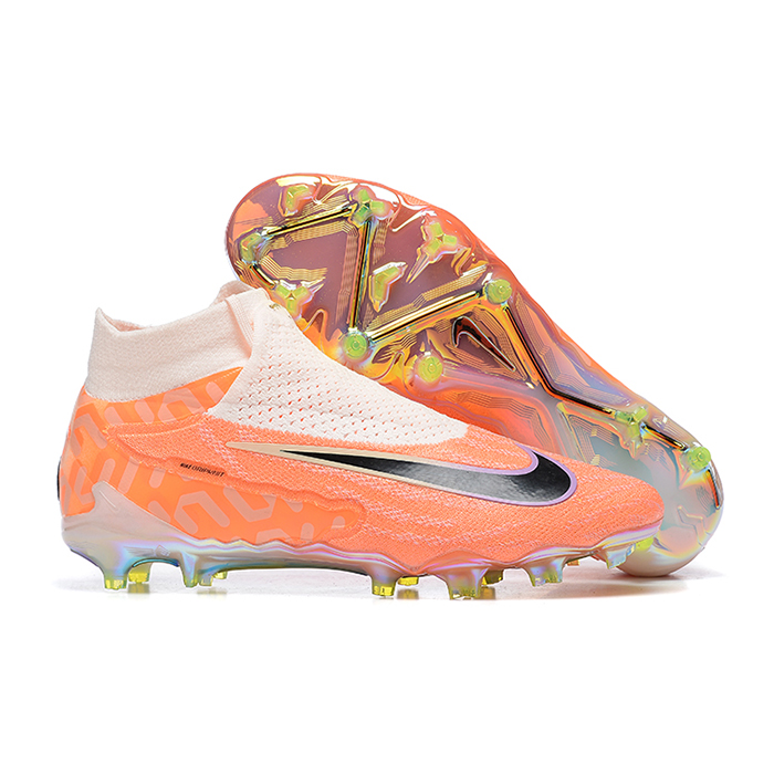 Phantom GX Elite FG High Soccer Shoes-Orange/Gray-1148226