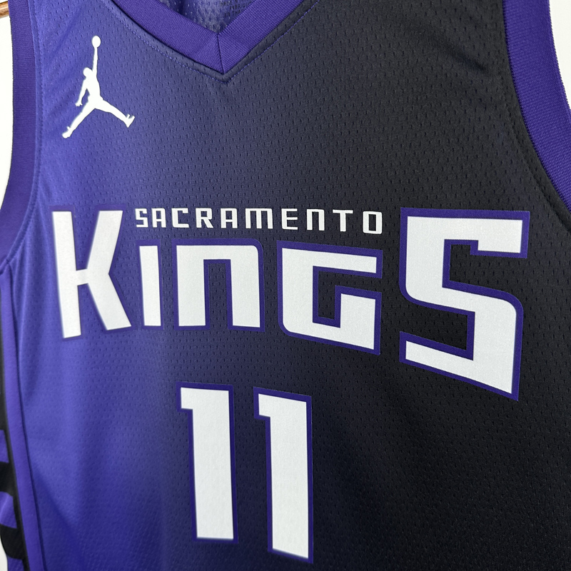 23-24 Kings SABONIS #11 Purple Top Quality Hot Pressing NBA Jersey (Trapeze Edition)飞人版
