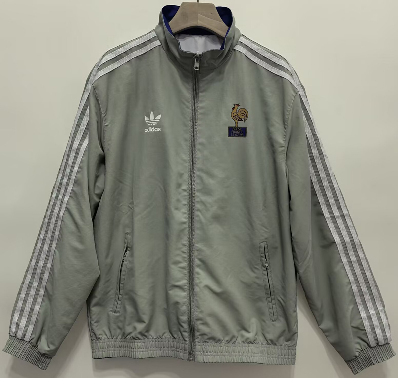 24-25 France Grey & Blue Double Sided Windbreaker (双面风衣)