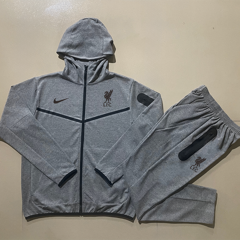 24-25 LIV Grey Hoodie Jacket Tracksuit #F571(黑标)
