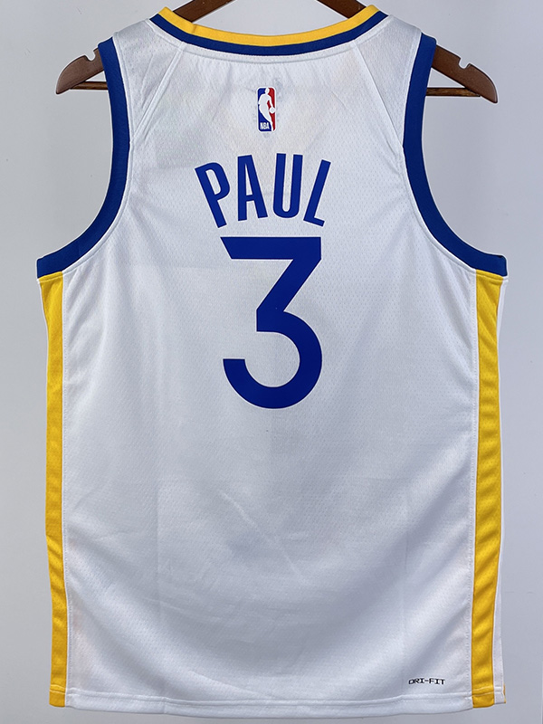 22-23 WARRIORS PAUL #3 White Top Quality Hot Pr...