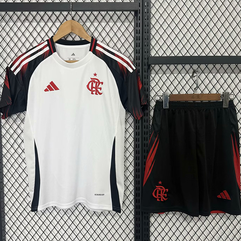 25-26 Flamengo Away Kids Soccer Jersey