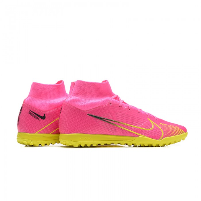Superfly 8 Academy TF High Soccer Shoes-Pink/Yellow-7810303