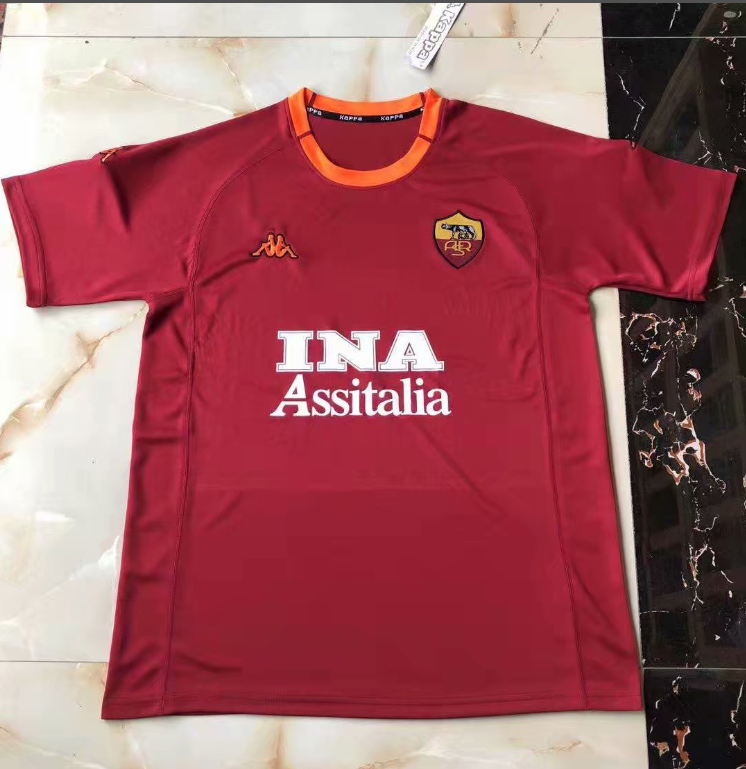2000-2001 Roma Home Retro Soccer Jersey