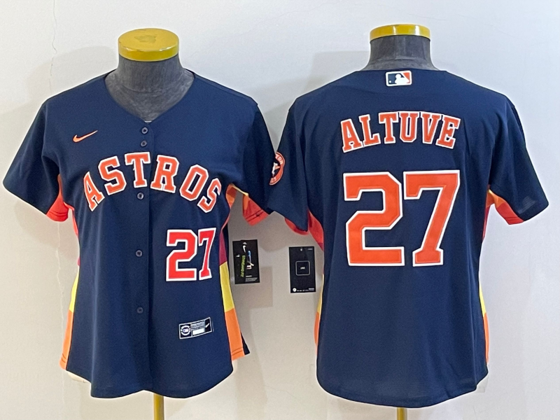Houston Astros Women's baseball jersey ALTUVE 27 fans edition
