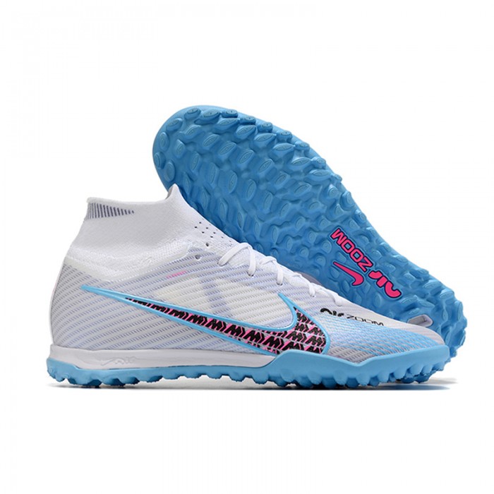 Superfly 8 Academy TF High Soccer Shoes-White/Blue-8173010
