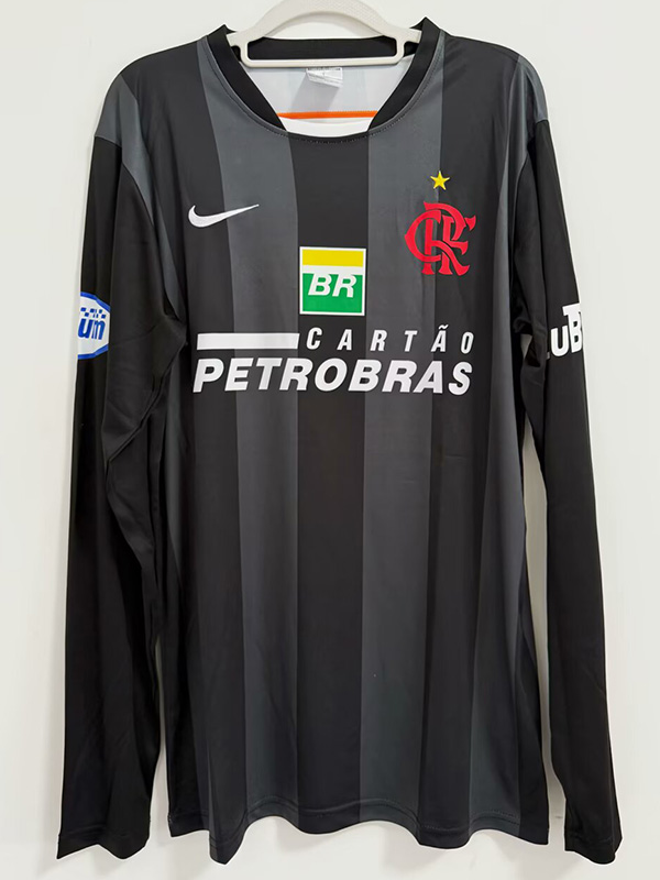 2007 Flamengo GoalKeeper Black Long Sleeve Retro Soccer Jersey (长袖)