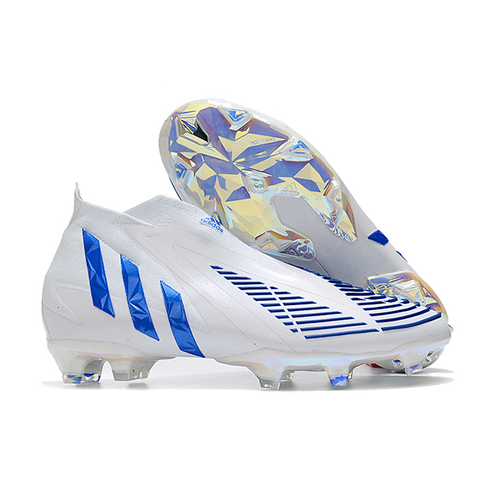 Predator Edge Geometric+ FG Soccer Shoes-White/Blue-4120775
