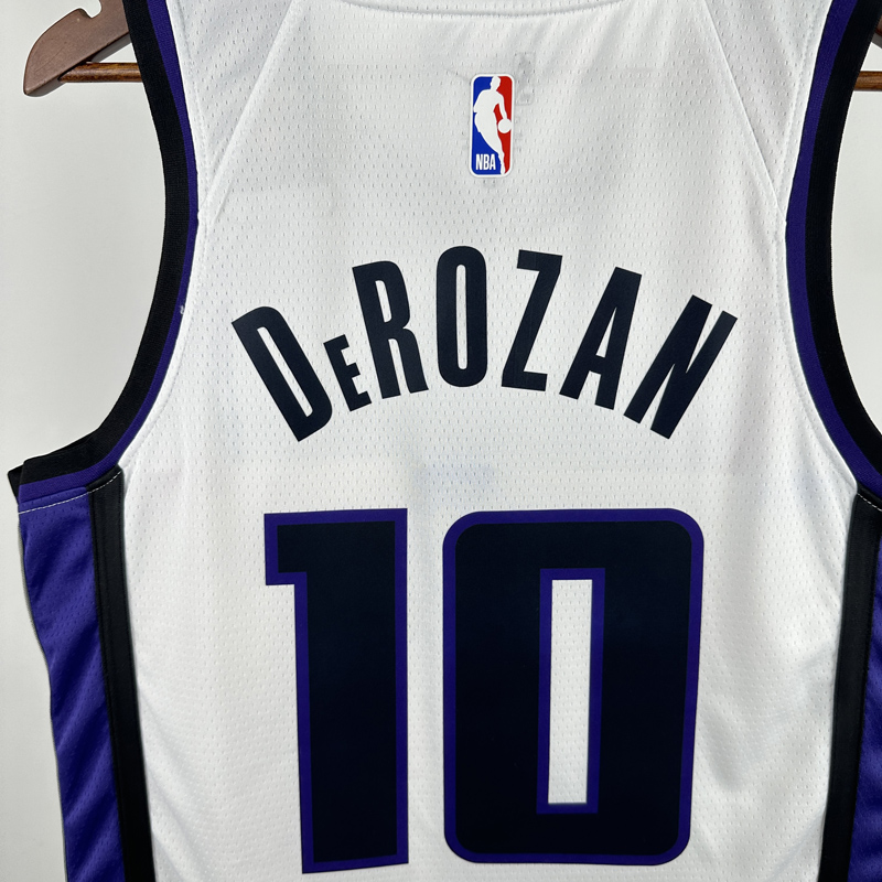23-24 Kings DEROZAN #10 White Top Quality Hot Pressing NBA Jersey