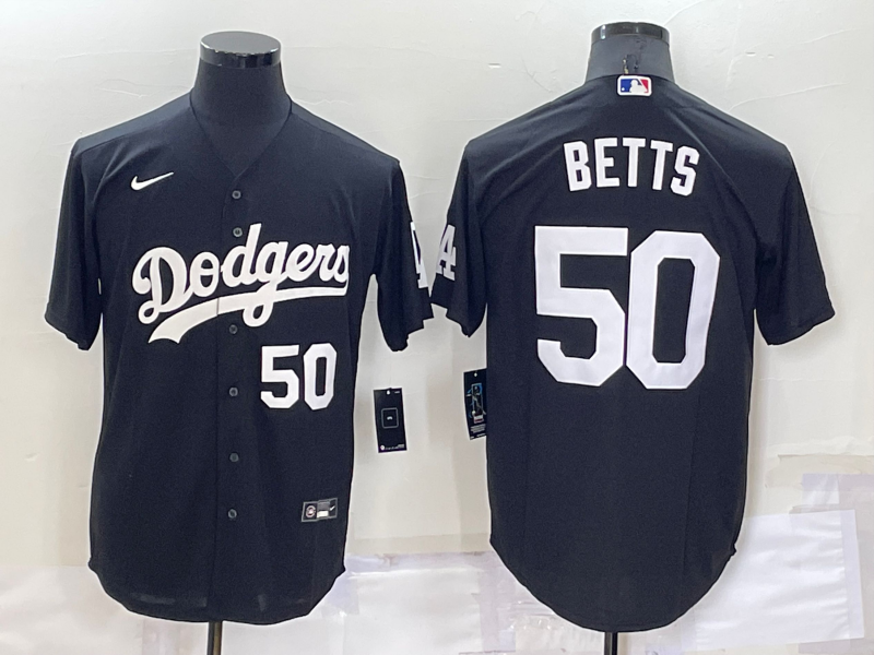 2022 Men's Los Angeles Dodgers BETTS 50 black MLB Jersey