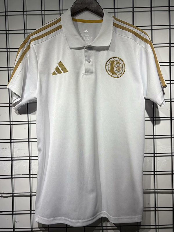 25-26 Tigres UANL White Polo Short Sleeve