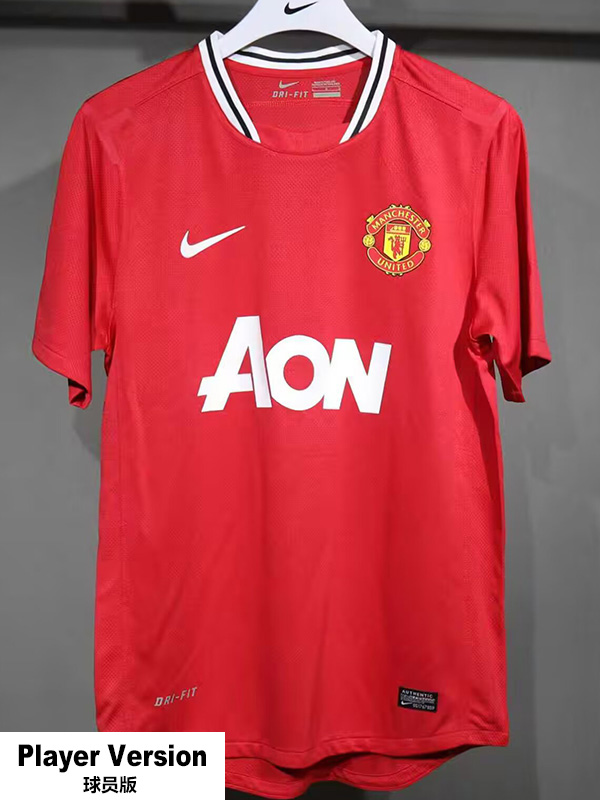 2011-2012 Man Utd Home Player Version 球员 Retro Soccer Jersey