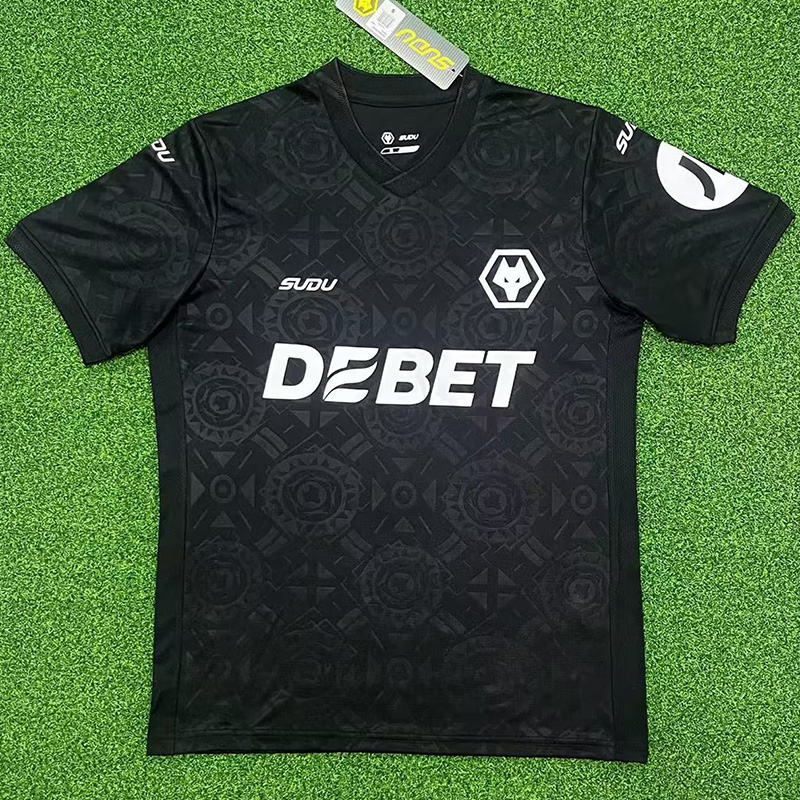 25-26 Wolves Black Goalkeeper Soccer Jersey