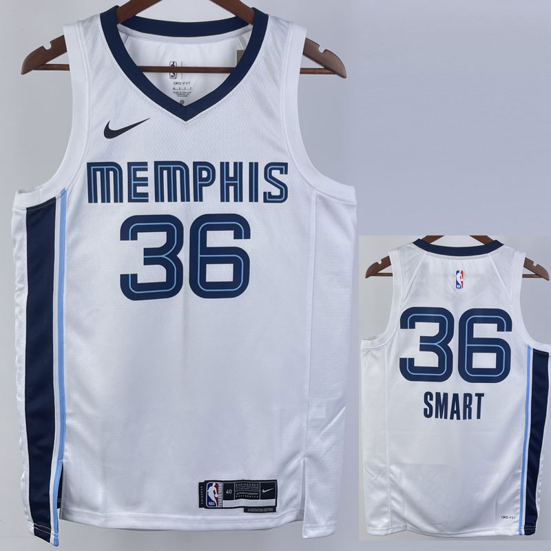 22-23 GRIZZLIES SMART #36 White Top Quality Hot...