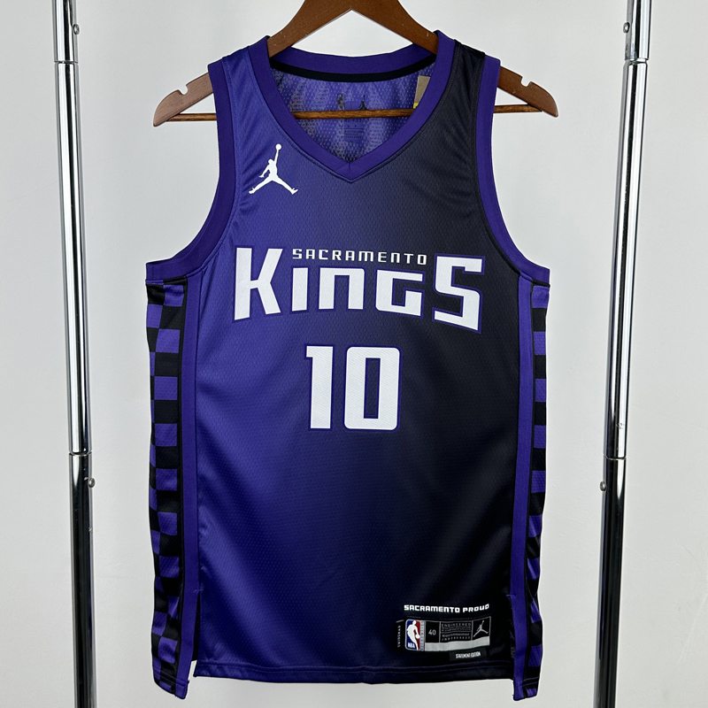 23-24 Kings DEROZAN #10 Purple Top Quality Hot Pressing NBA Jersey (Trapeze Edition)飞人版