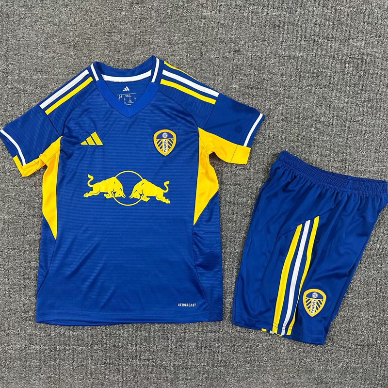 25-26 Leeds United Away Kids Soccer Jersey