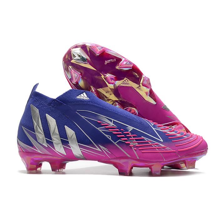 Predator Edge Geometric+ FG Champions Code Soccer Shoes-Blue/Pink-6165408