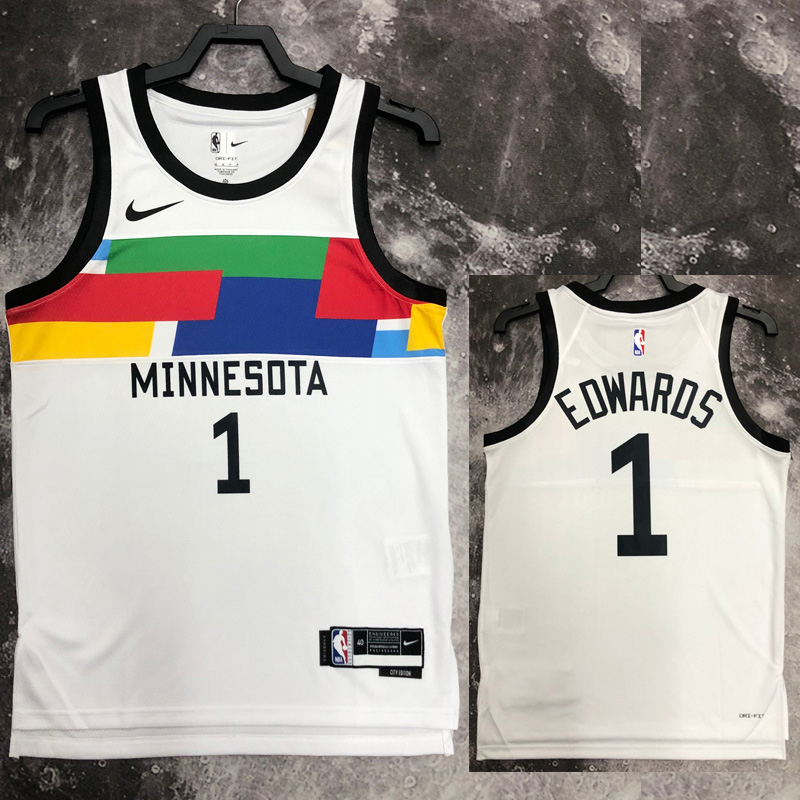 22-23 TIMBERWOLVES EDWARDS #1 White City Editio...