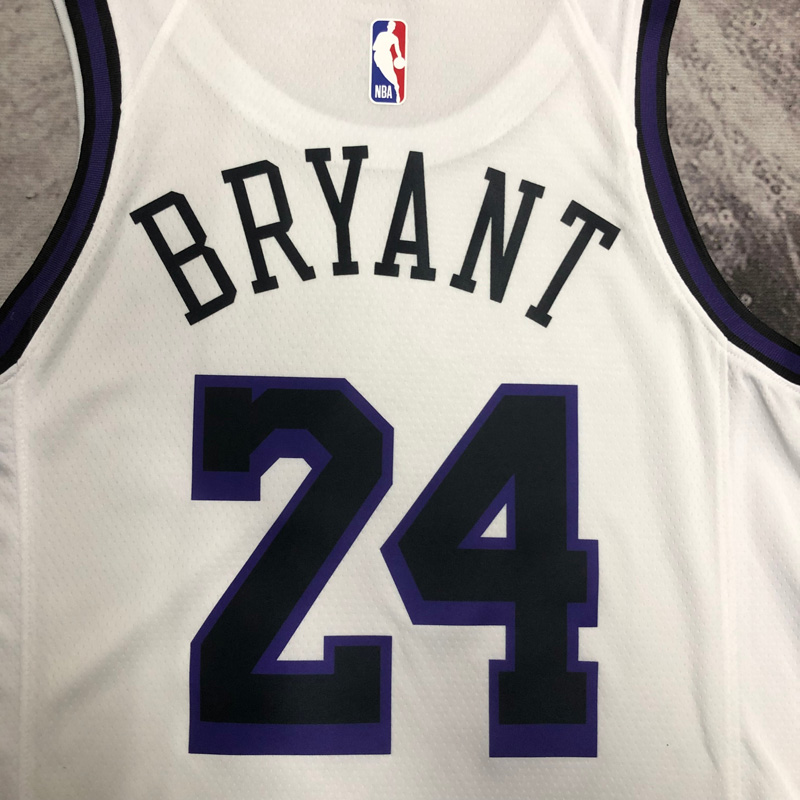 22-23 LAKERS BRYANT #24 White City Edition Top ...