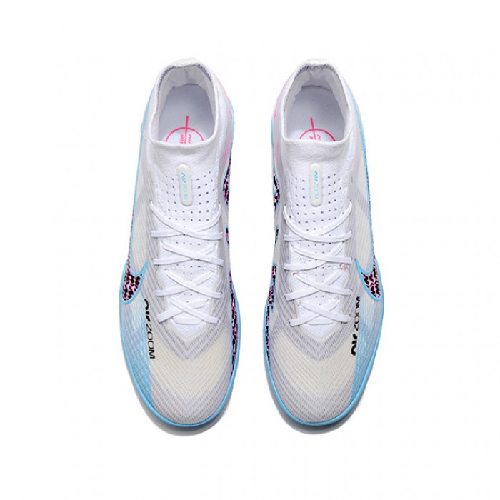 Superfly 8 Academy TF High Soccer Shoes-White/Blue-8173010