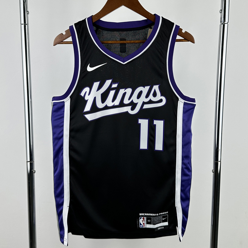 23-24 Kings SABONIS #11 Black Top Quality Hot Pressing NBA Jersey