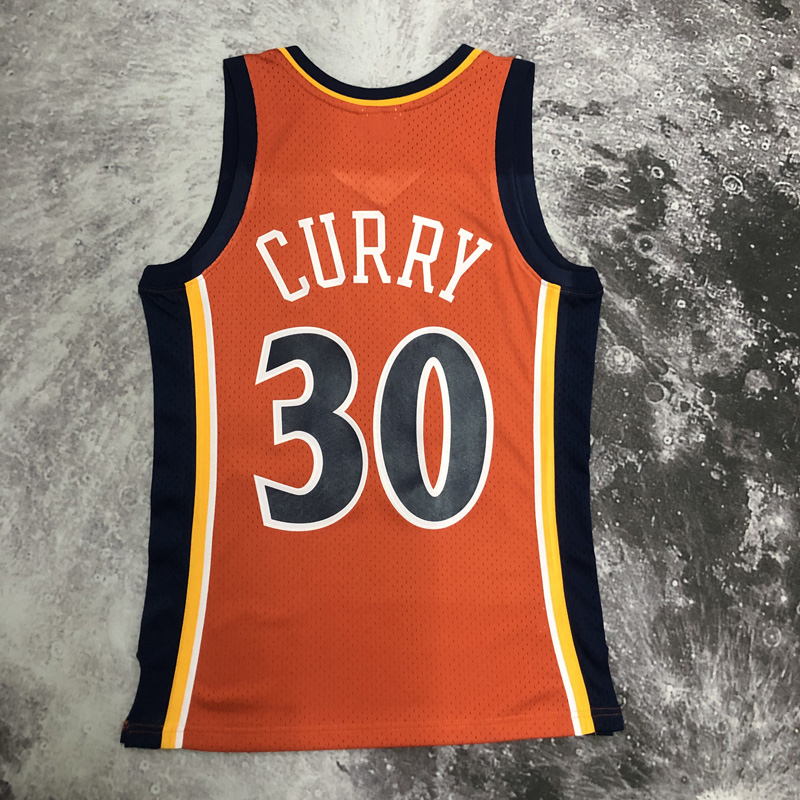 2010 WARRIORS CURRY #30 Orange Retro Top Qualit...