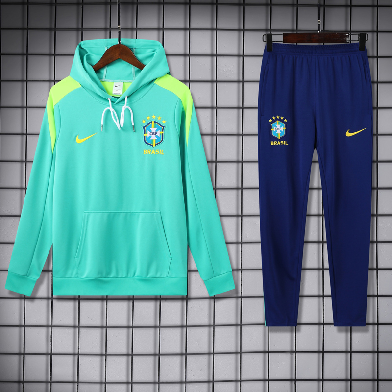 24-25 Brazil Light green Hoodie Tracksuit (卫衣套装)