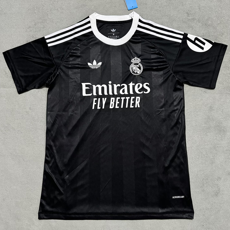 25-26 RMA Black GoalKeeper Fans Soccer Jersey