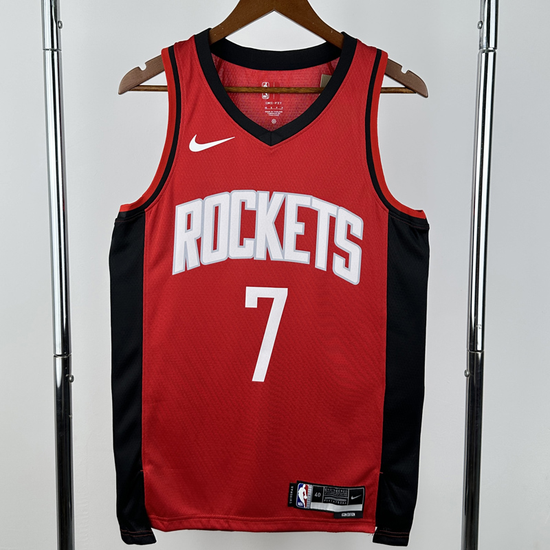 22-23 ROCKETS DURANT #7 Red Top Quality Hot Pressing NBA Jersey