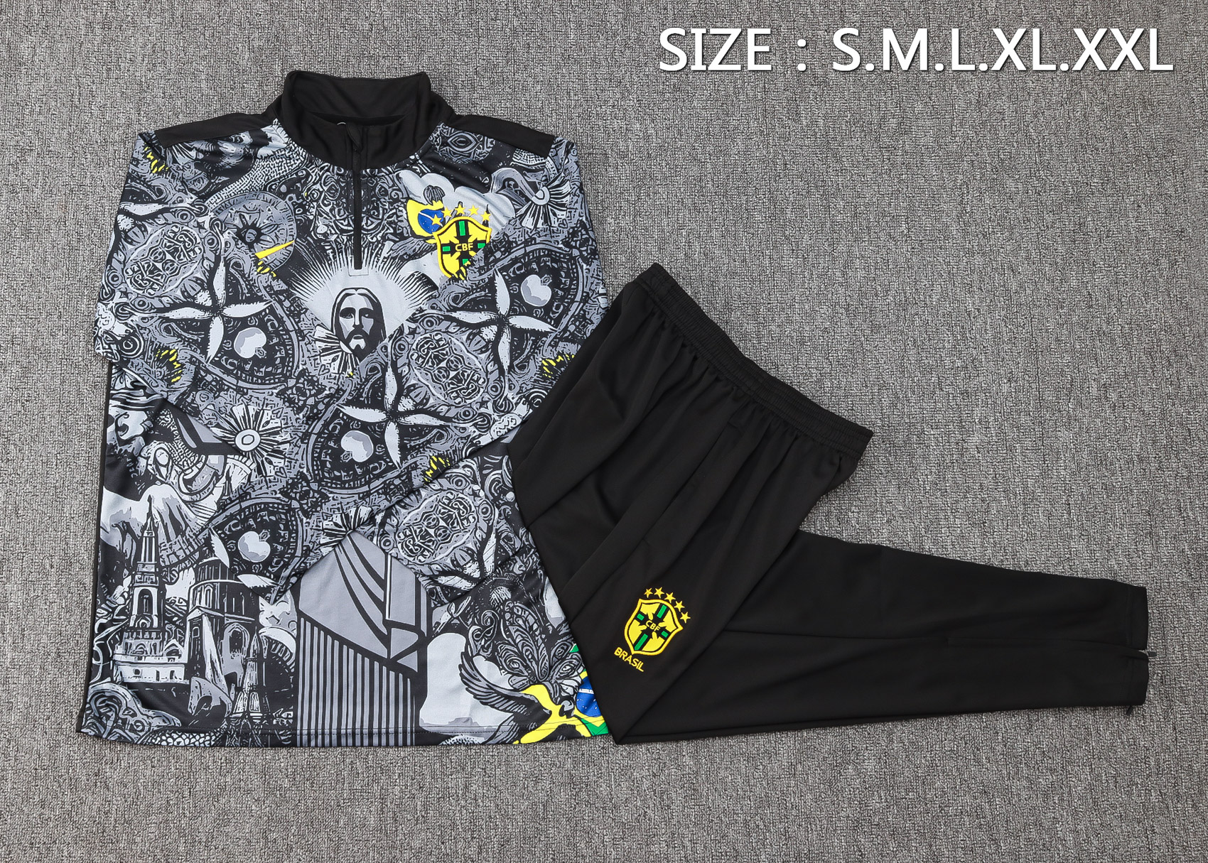 24-25 Brazil High Quality Half Pull Tracksuit