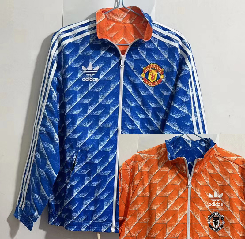 2023 Man Utd Blue & Orange Double Sided Windbreaker (双面风衣)慢联