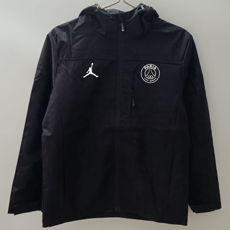 24-25 PSG Jordan Black Windbreaker