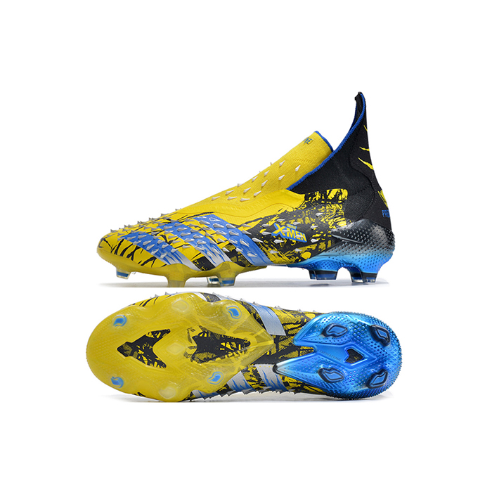 PREDATOR FREAK .1 FG High Soccer Shoes-Yellow/Black-4989444