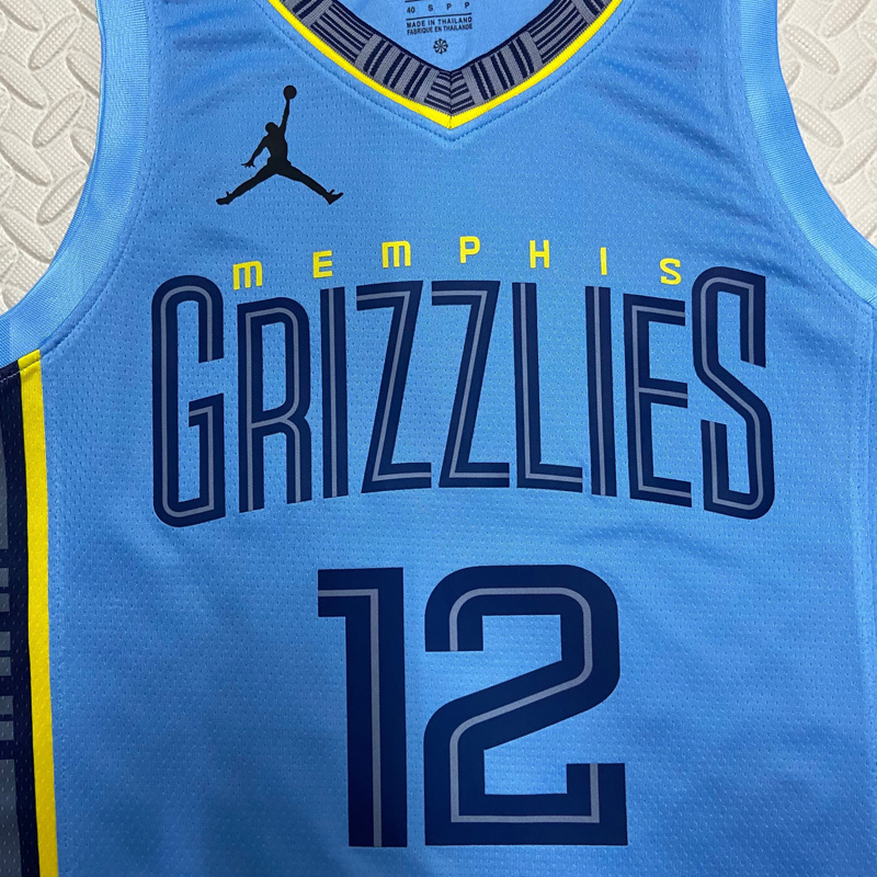22-23 GRIZZLIES MORANT #12 Blue Top Quality Hot...
