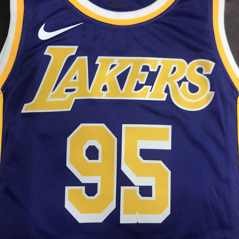 LAKERS TOSCAN #95 Purple Top Quality Hot Pressi...