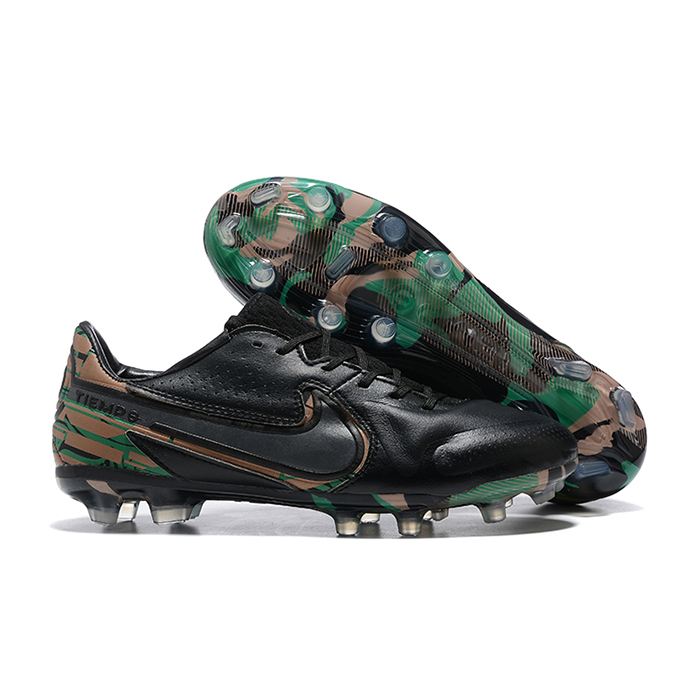 Tiempo Legend 9 FG Soccer Shoes-Black/Green-7426542
