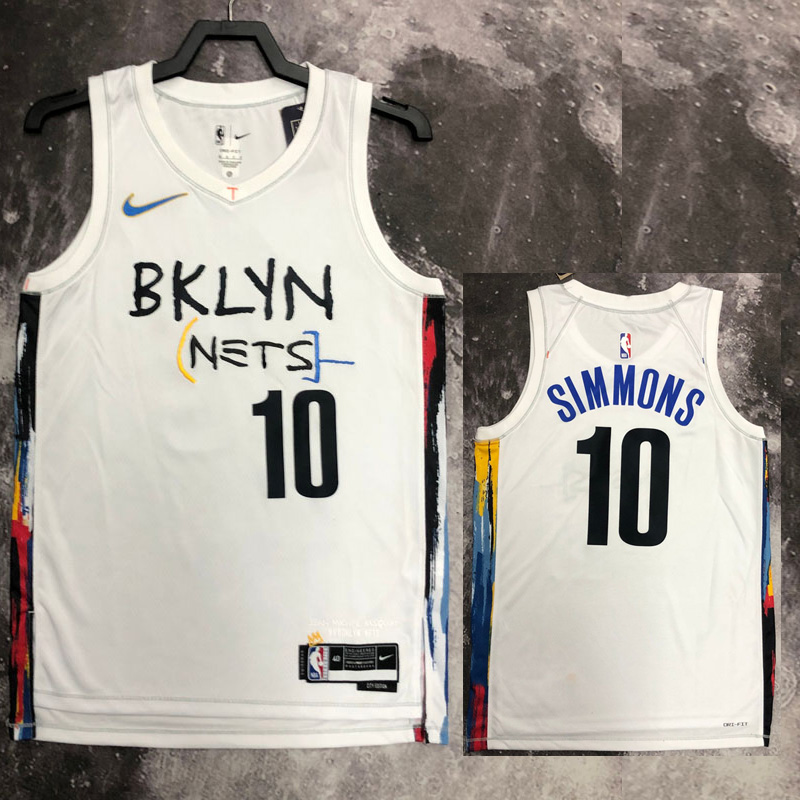22-23 Nets SIMMONS #10 White City Edition Top Q...