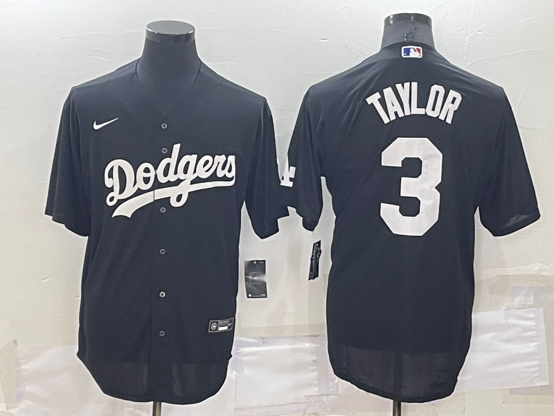 2022 Men's Los Angeles Dodgers TAYLOR 3 black MLB Jersey