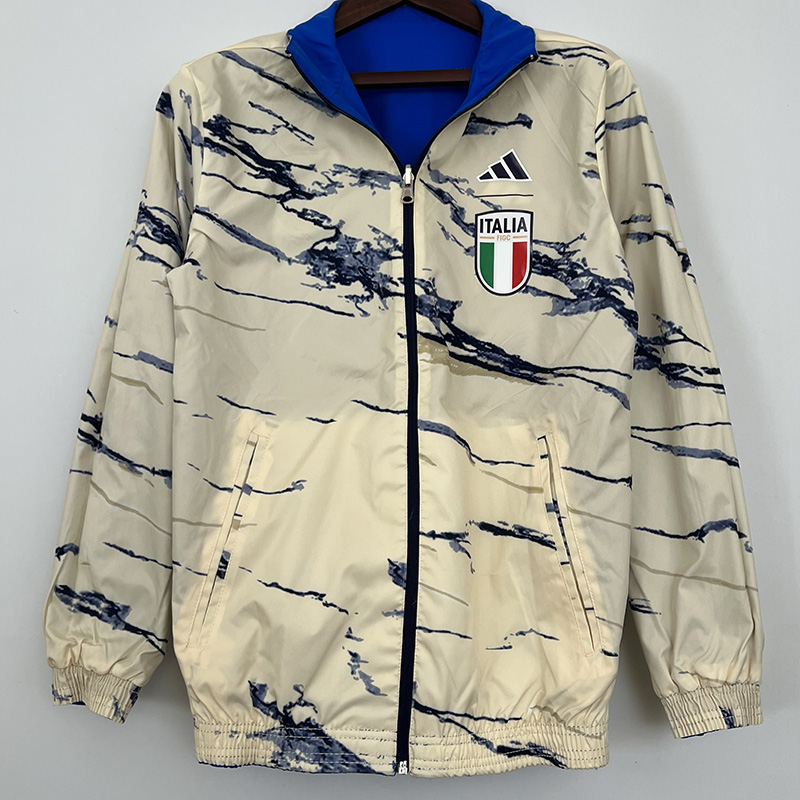 2023 Italy Blue & Yellow Double Sided Windbreak...