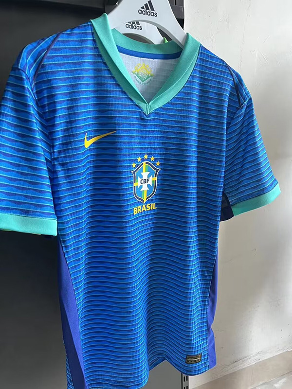 2024 Brazil Away Player Version Soccer Jersey