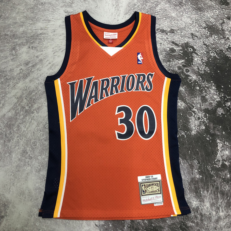 2010 WARRIORS CURRY #30 Orange Retro Top Qualit...