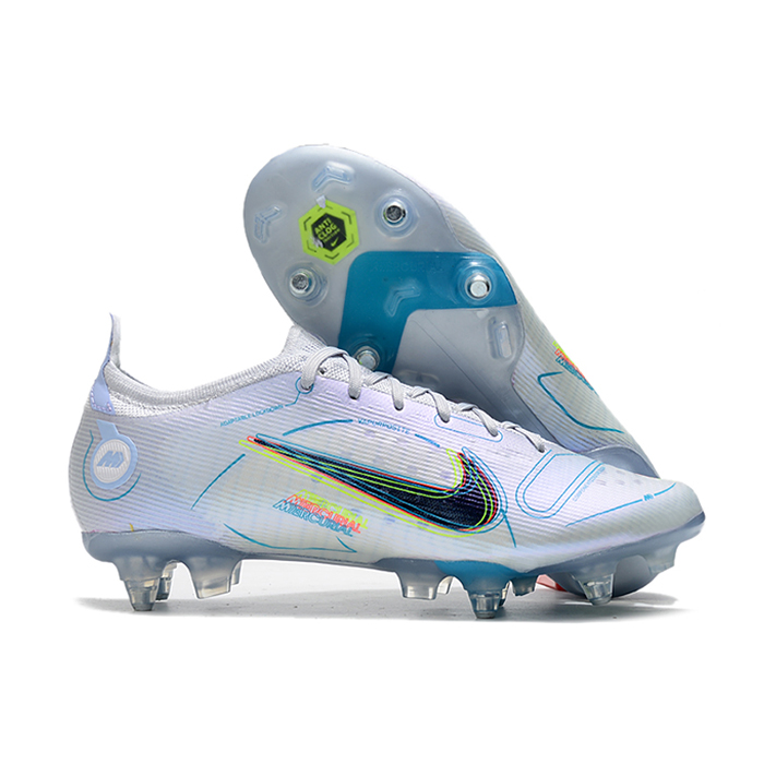 Mercurial Vapor XIV Elite SG Soccer Shoes-White/Blue-7881602