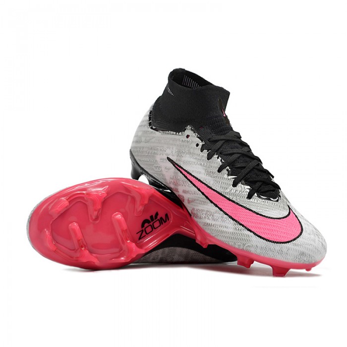 Air Zoom Mercurial Superfly IX Elite FG High Soccer Shoes-Gray/Black-4320820