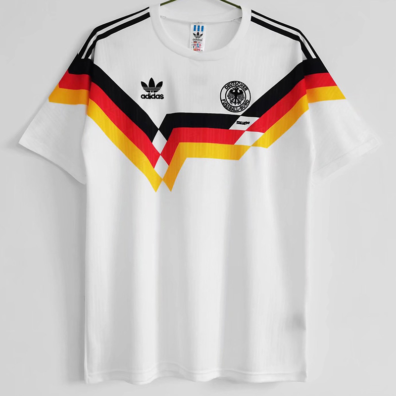1990 Germany Home White Retro Soccer Jersey