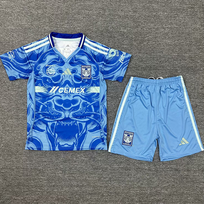 25-26 Tigres UANL Away Kids Soccer Jersey
