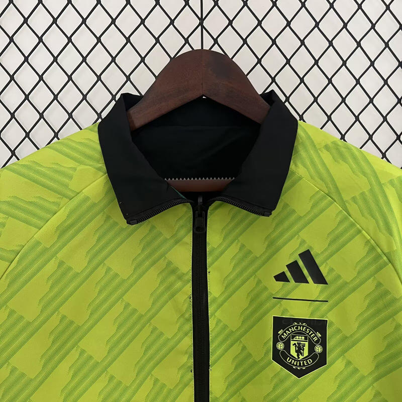 2024 Man Utd Black & Green Double Sided Windbreaker (双面风衣)