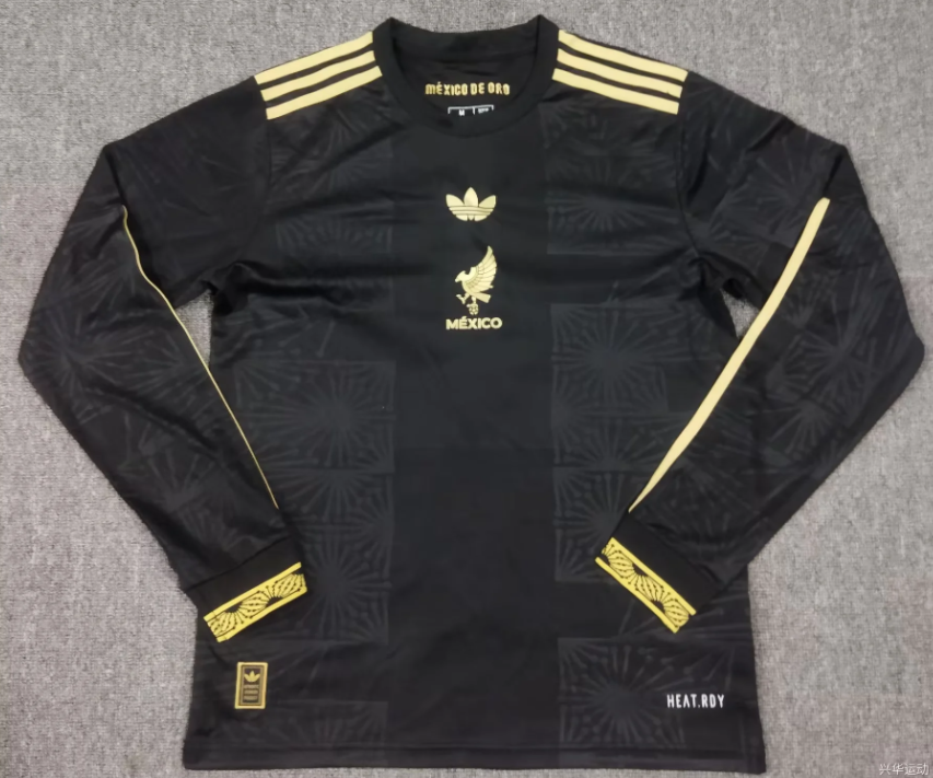 25-26 Mexico Black Long sleeve Special Edition Fans Soccer Jersey（长袖）